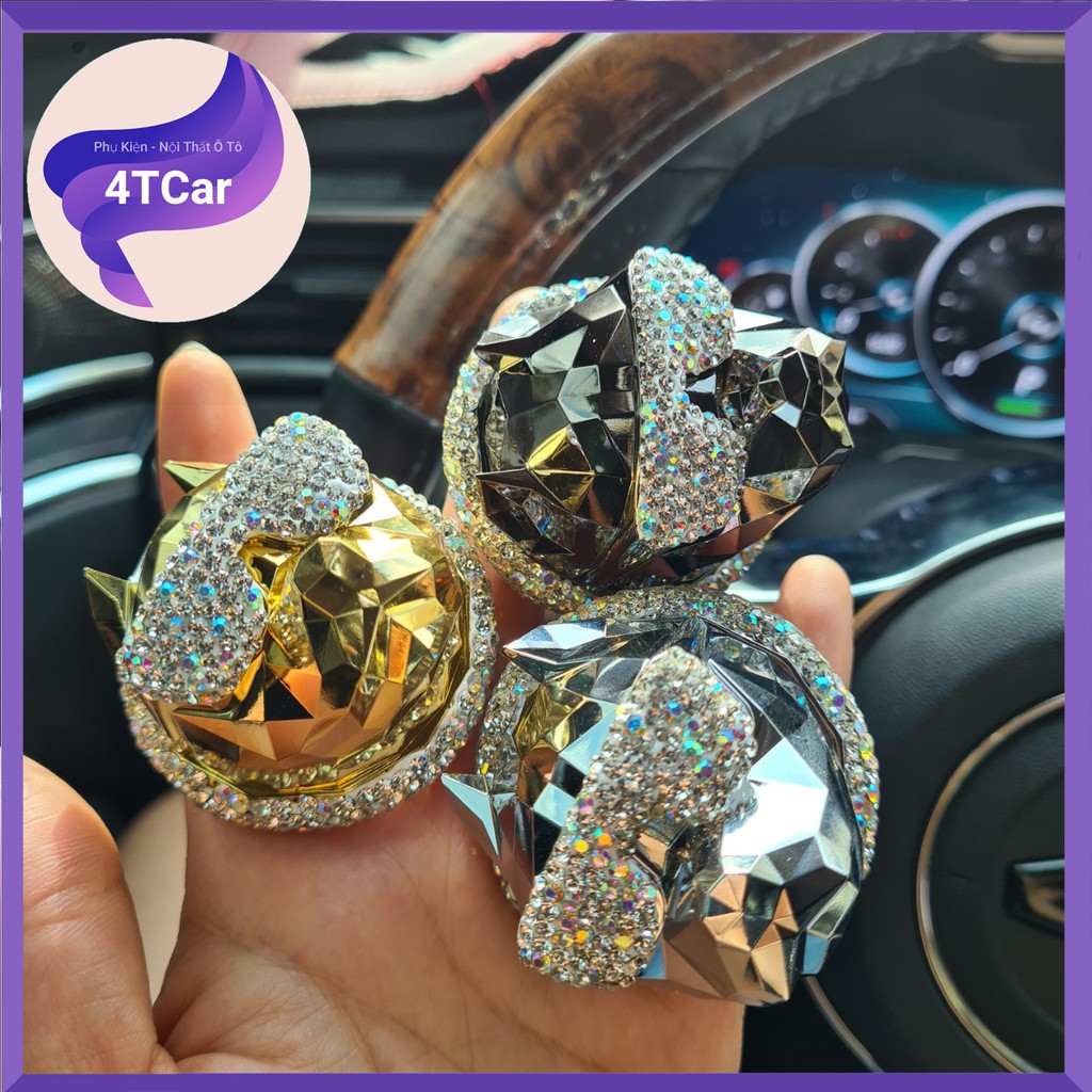 🌺 Nước hoa khô 🌺 trang trí ô tô cài cửa gió COOLDOG hình đầu chó bull gắn đá siêu đẹp