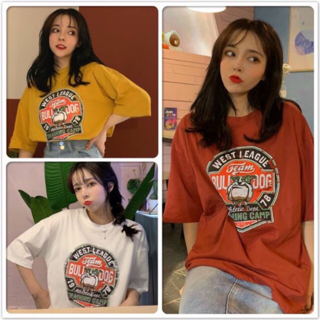 [FREESHIP] Áo Thun Tay Lỡ 💖 Form Rộng Unisex Nam Nữ 💖 Phong Cách Ulzzang Hàn Quốc TEAM BULLDOG Unisex | BigBuy360 - bigbuy360.vn