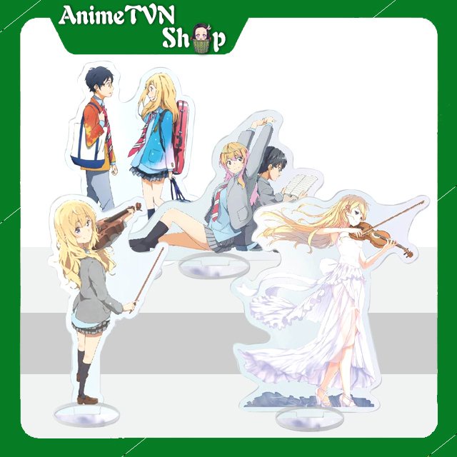 Tượng Mica Standee anime/manga Shigatsu wa Kimi no Uso (Tháng 4 là lời nói dối) Nhựa Cứng Acrylic In nhiều chi tiết