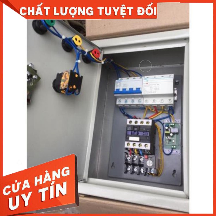 Tủ ĐIỀU KHIỂN ĐỘNG CƠ qua INTERNET,có hẹn giờ bật tắt, có bảo vệ quá áp, mất pha, kèm role nhiệt