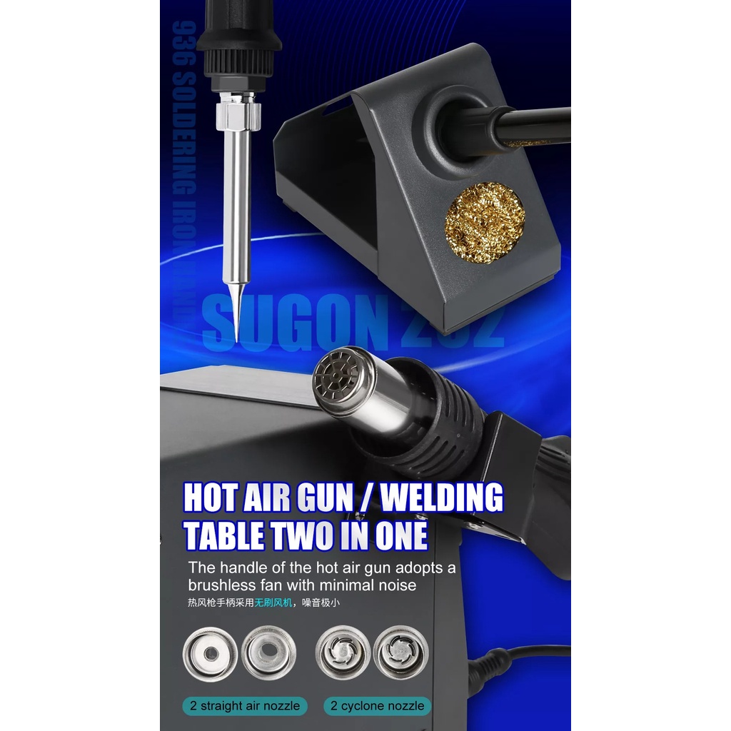 Máy khò-hàn 2in1 Sugon 202 chính hãng, có 3 kênh nhớ, công suất 760W