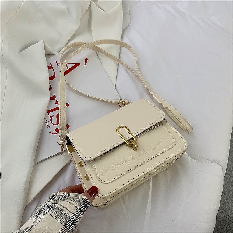 Túi đeo chéo IELGY màu trơn đơn giản thời trang dành cho nữ