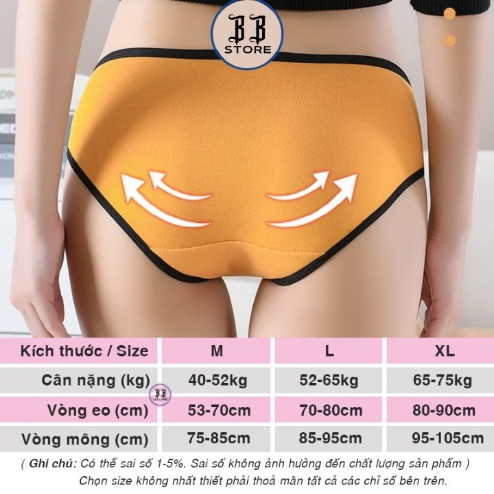 Quần lót nữ cotton cao cấp trơn viền đen toàn viền, quần lót cotton kháng khuẩn co giãn 4 chiều thoáng khí BB Store | BigBuy360 - bigbuy360.vn