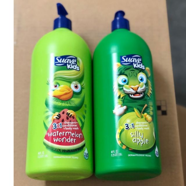 Sữa tắm gội Suave Kids 3 in 1 hương dưa hấu USA