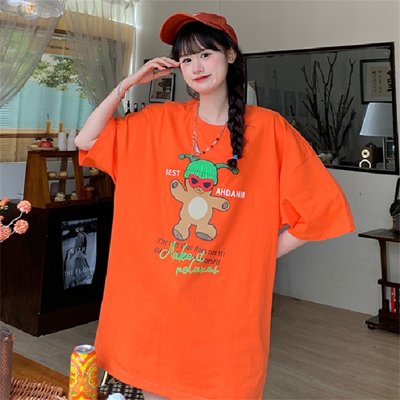 NRVP Ready Stock Korean Style Oversized  Fashion Summer Short sleeve T shirt Fashion Clothing Round Neck Women Tees
