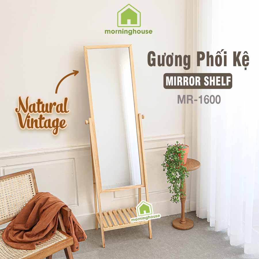 [Mã LIFE50KALL giảm 10% đơn 200K] Gương Soi Toàn Thân Phối Kệ Morning House- Gương trang trí