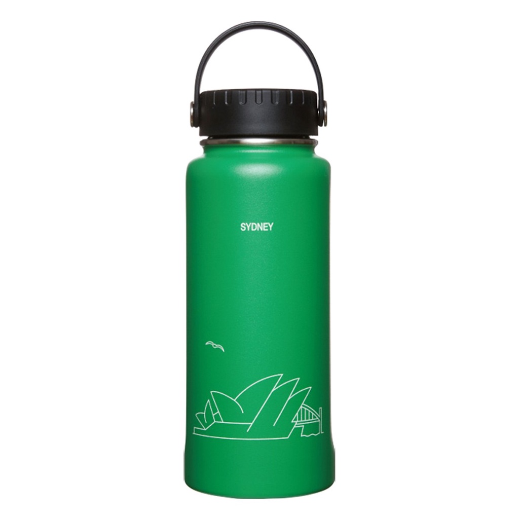 Bình giữ nhiệt LocknLock 897ml Riga Tumbler có khay lưới lọc trà inox và quai xách màu xanh lá LHC4160 - K-MALL