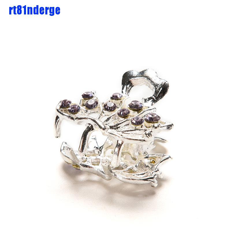 Kẹp Tóc Càng Cua Mini Đính Hoa Pha Lê Phong Cách Mới