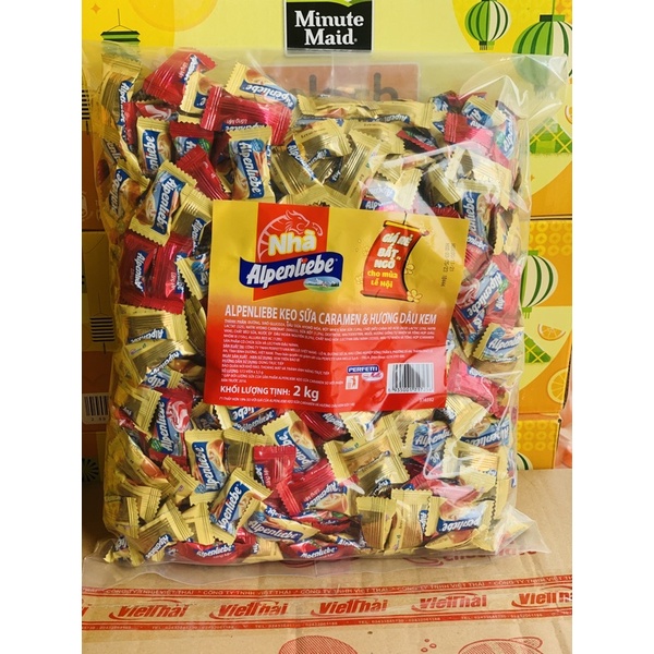 Kẹo Cứng Alpenliebe Bịch 2Kg, hàng chuẩn công ty thơm ngon