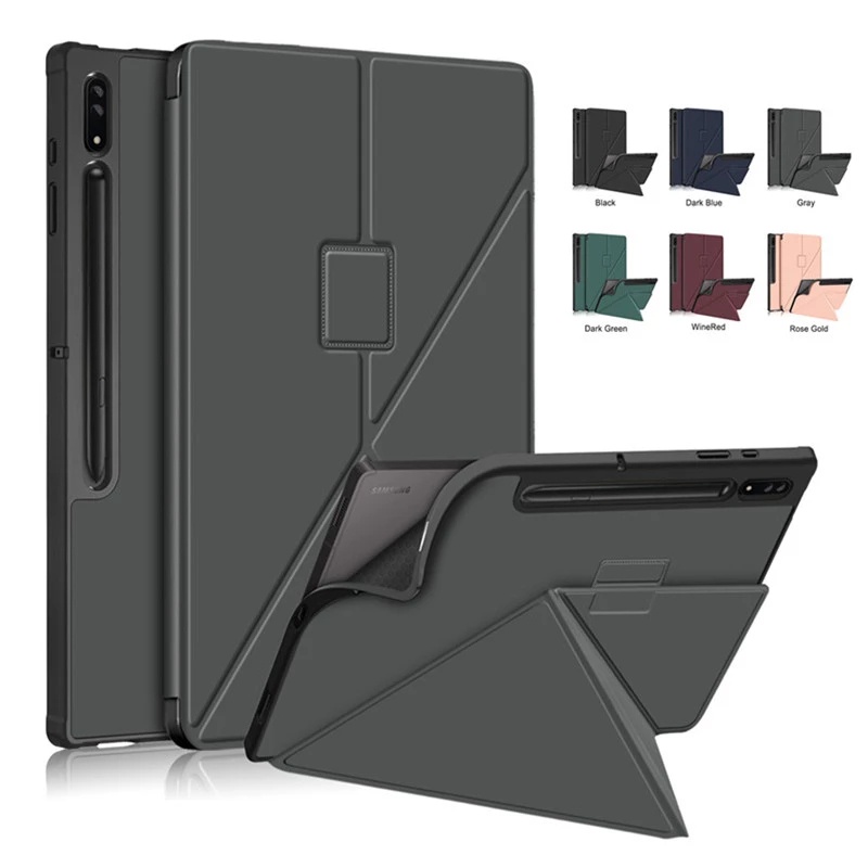 Bao Da Máy Tính Bảng PU TPU Mềm Gấp Tự Động Tắt Mở Thông Minh Kèm Ngăn Đựng Bút Cho Samsung Galaxy Tab S8 Ultra 14.6" Tab A8 10.5