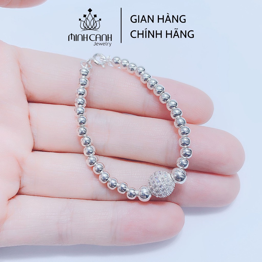 Lắc Bạc Cho Chuỗi Bi Mix Quả Cầu Đá - Minh Canh Jewelry