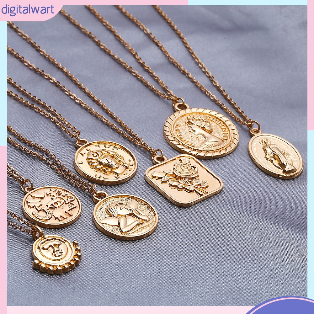 Dây chuyền mặt hình Phật và hoa phong cách vintage