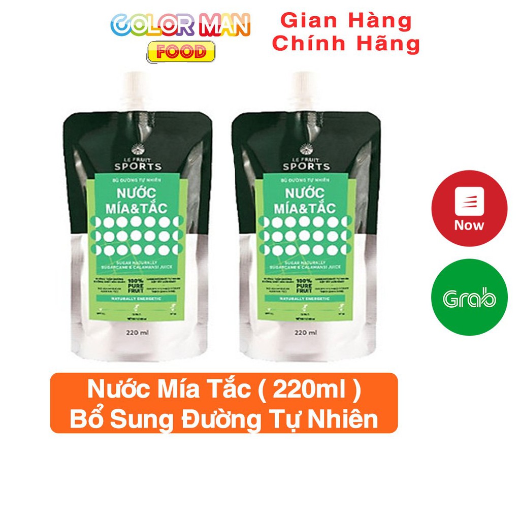 Nước Mía Tắc 220ml Color Man Foodmart được làm từ trái cây địa phương tại Đại Bằng Sông Cửu Long ngay khi vừa thu hoạch