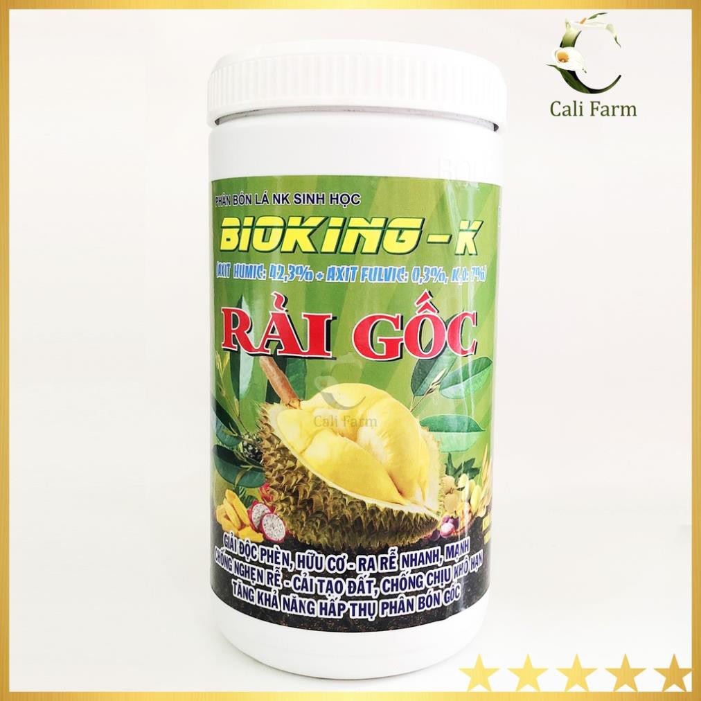 Phân Bón Rải Gốc BIOKING ( Axit Humic 42,3%) hộp 1Kg - cải tạo đất, giải độc phèn, ra rễ mạnh