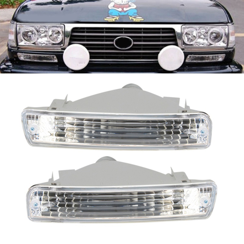 2 Đèn Xi Nhan Trước Cho Xe Hơi Toyota Land Cruiser 80 Series 1991-1998 LC80 FJ80 Sm-J80 HDJ80 HZJ80 4500 4.5L