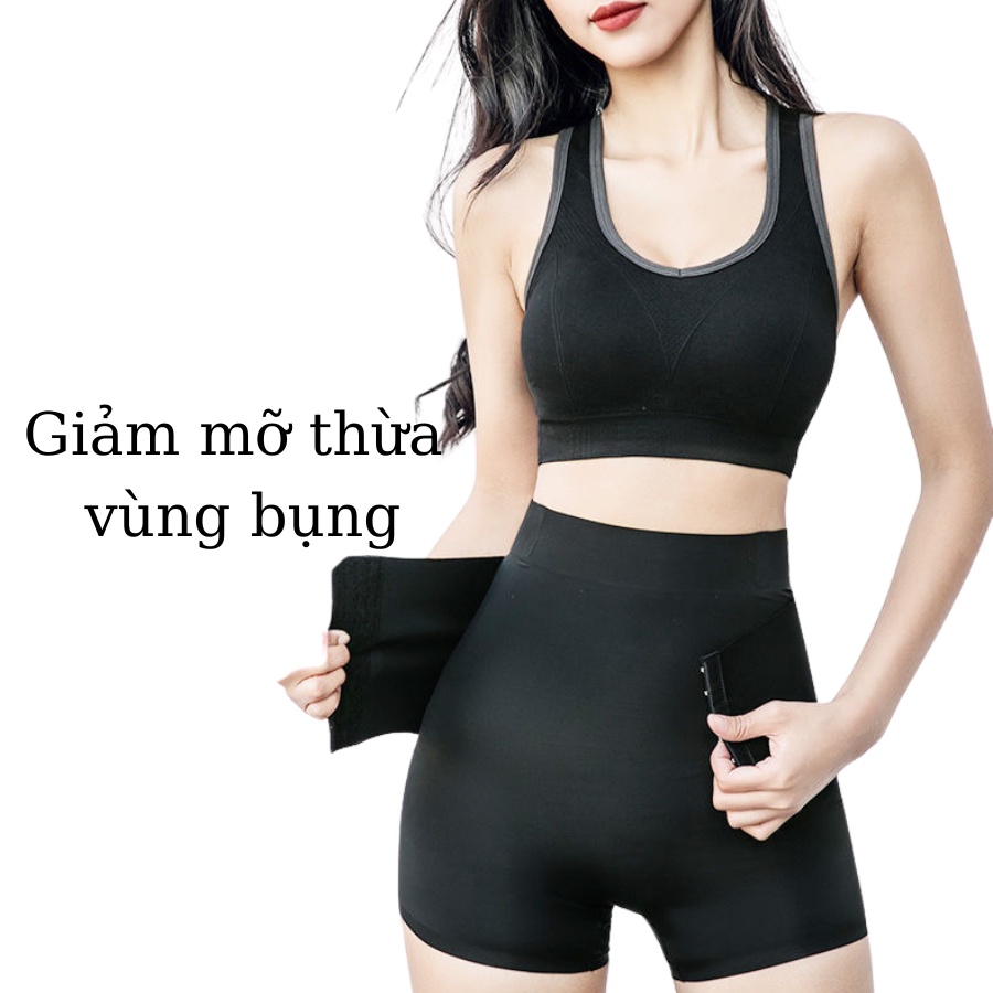 Quần độn mông su cạp cao móc cài trước, định hình giúp eo thon gọn hàng cao cấp
