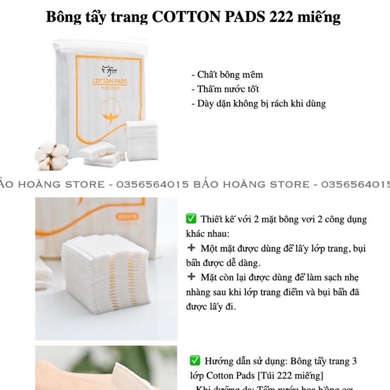 Bông Tẩy Trang 3 Lớp COTTON PADS