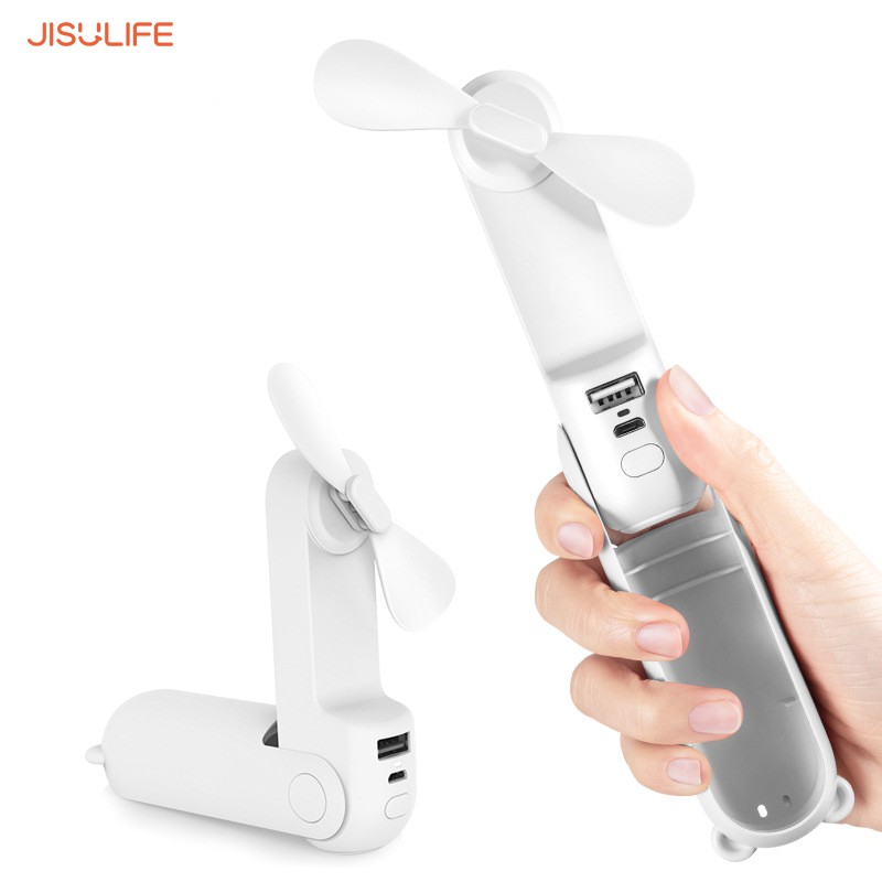 Quạt mini cầm tay Jisulife F8X, thời gian hoạt động siêu lâu, tích hợp đèn pin và sạc dự phòng_BH 12 tháng chính hãng | BigBuy360 - bigbuy360.vn