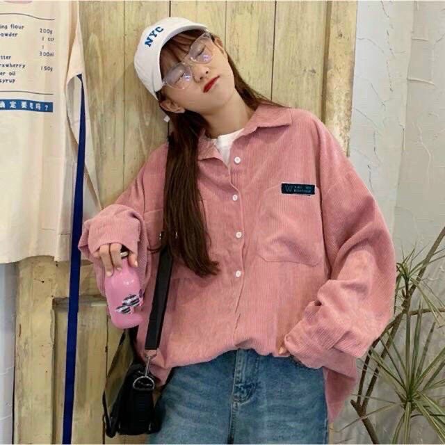 (FREE SHIP) áo khoác nữ phong cách sơ mi chất liệu nhung tăm cao cấp có bốn màu VALENTINA