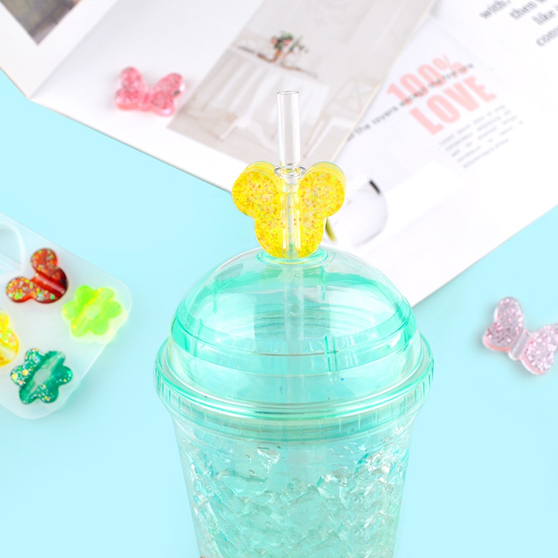 Khuôn Silicone Làm Ống Hút Epoxy DIY Tiện Dụng