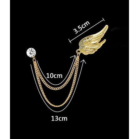 EFAN Ghim Cài Áo Hình Đôi Cánh Đính Đá Nhân Tạo Thời Trang