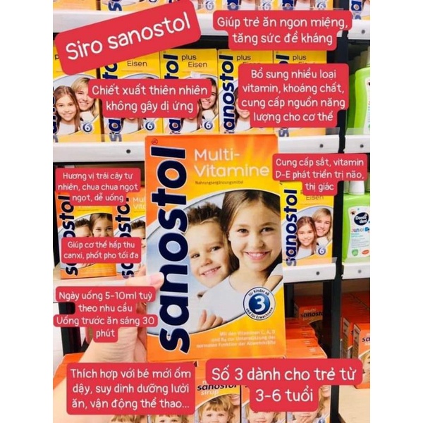 Siro SANOSTOL  460ml nội địa Đức
