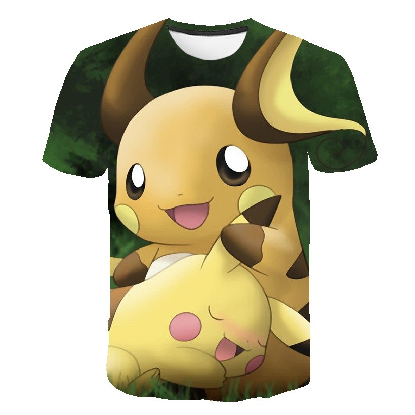 Áo thun HUQISHA cho nam in hình Pokemon cơ bản