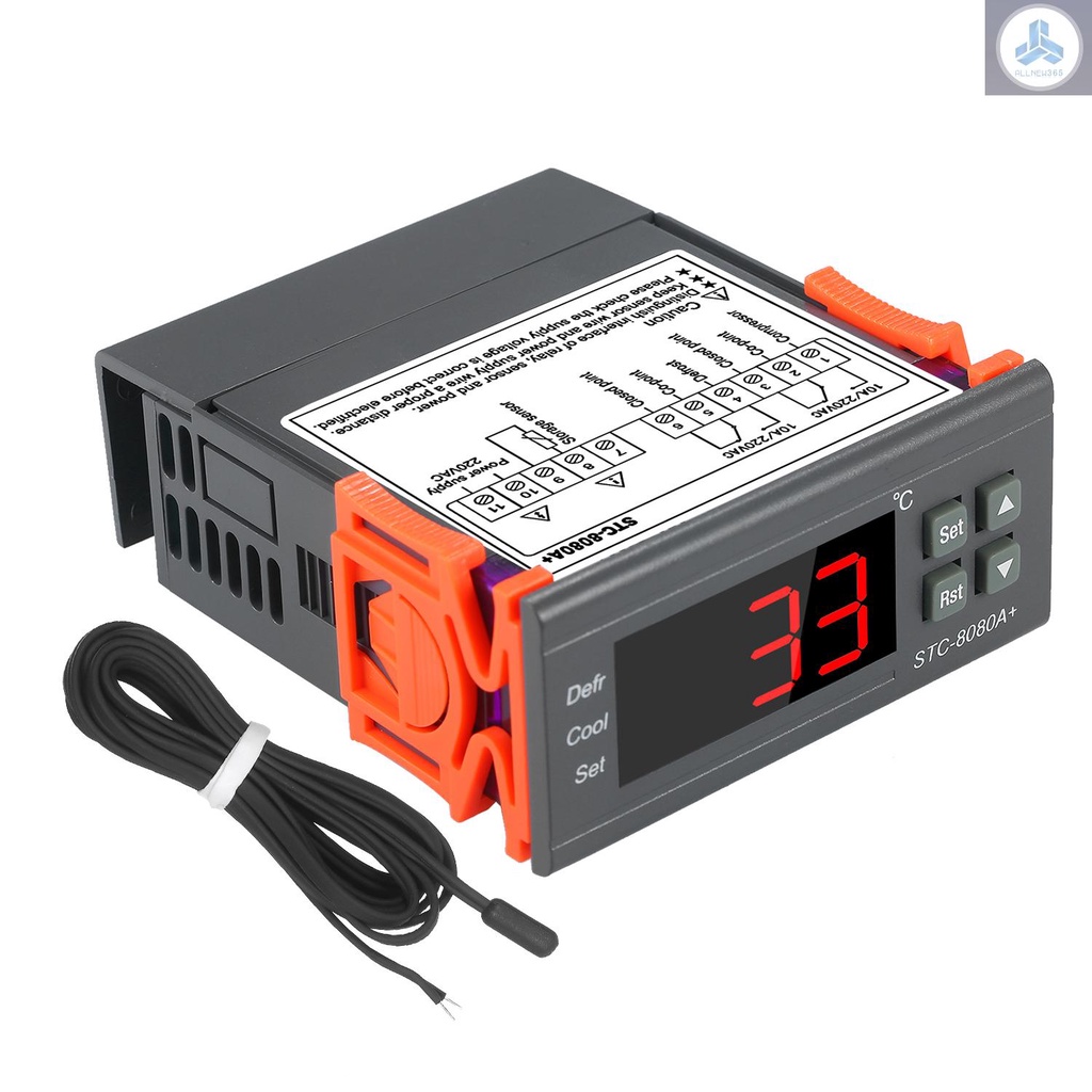 Bộ Điều Khiển Nhiệt Độ Kỹ Thuật Số Tự Động STC-8080A + Cảm Biến Nhiệt Độ Cho Tủ Lạnh 220V VN26