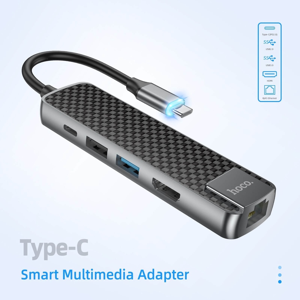 HUB USB-C RA HDMI – LAN – USB 3.0 HOCO HB23