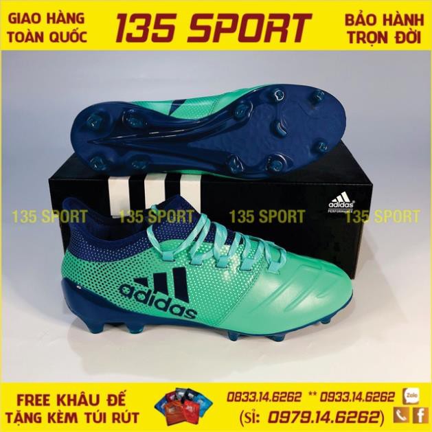 Giày Bóng Đá Đinh Cao X17.1 Leather Xanh Bích FG bán chạy HOT ' .