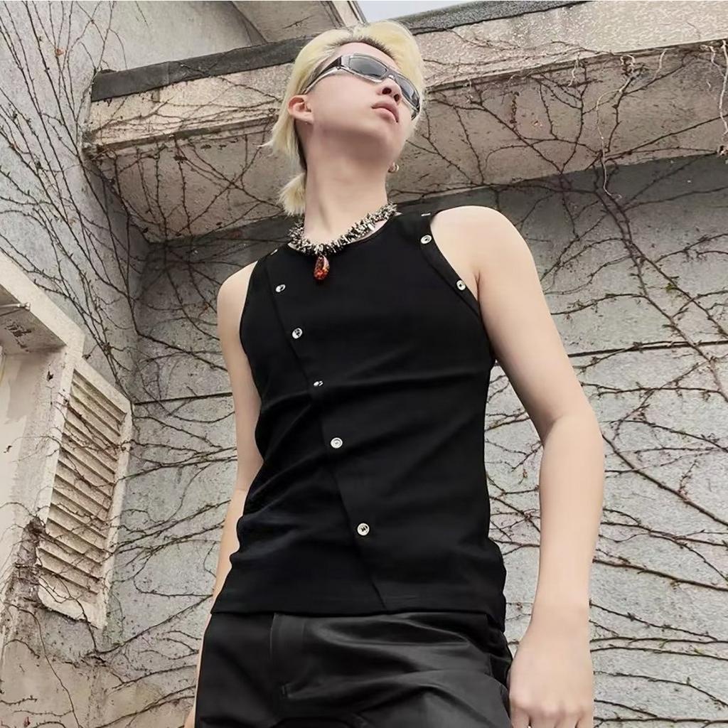 Áo Thun Ba Lỗ Cổ Tròn Mỏng Thời Trang Mùa Hè Dành Cho Nam M-2XL 2 Màu Lựa Chọn