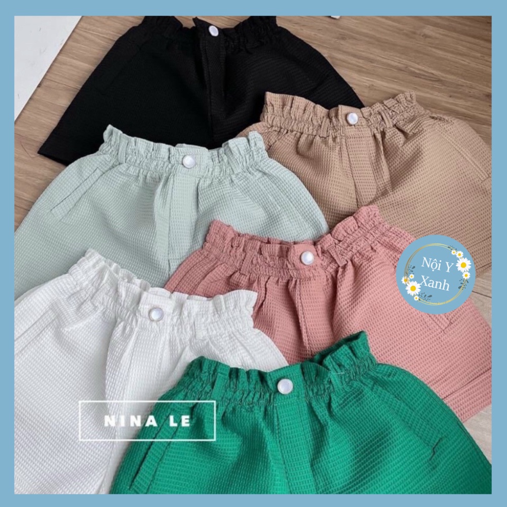 Quần short cạp cao tổ ong hàng mới siêu Hot nội y xanh thiết kế thoáng mát