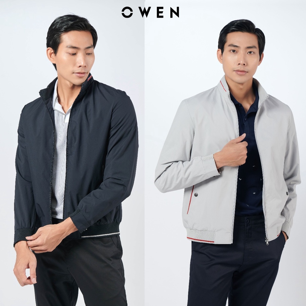 OWEN - Áo khoác gió nam 2 lớp màu trơn - Áo khoác gió thể thao