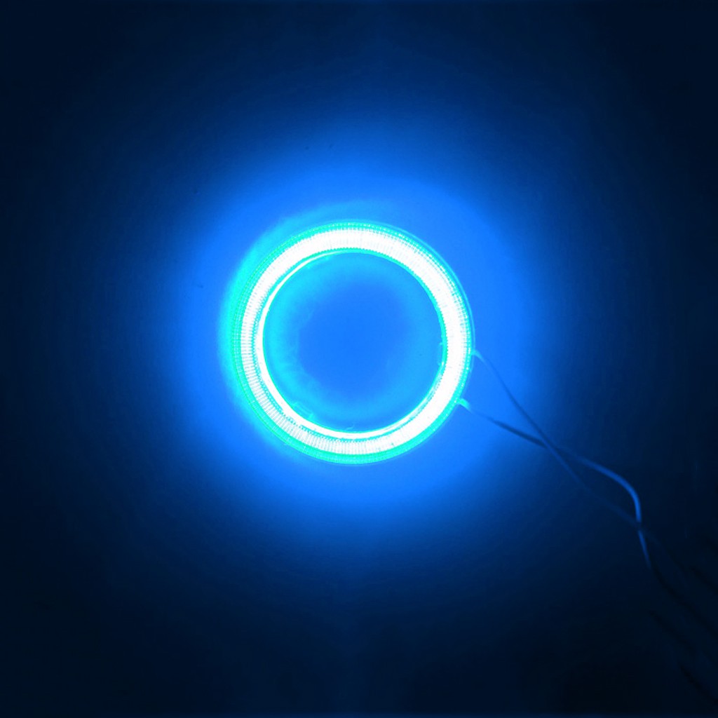 2 đèn pha xe hơi ánh sáng xanh 60mm DC 12V