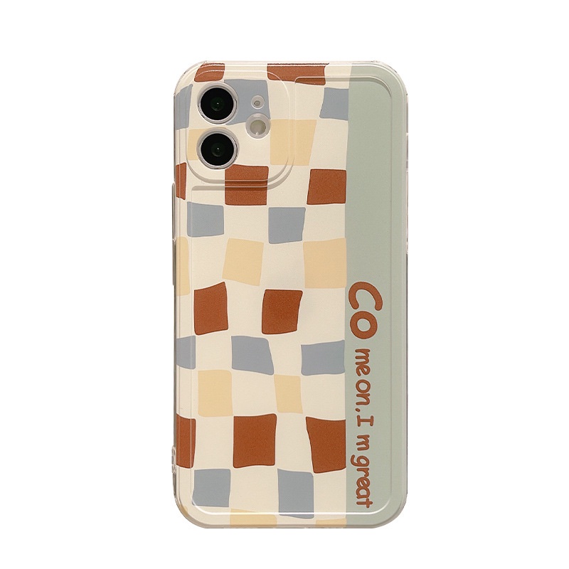 Ốp Điện Thoại TPU Mềm Chống Sốc Họa Tiết Sọc Caro Cổ Điển Cho iphone 14 pro 14 promax 11 12 pro max 13 / 6 / 7 / 8plus / X max