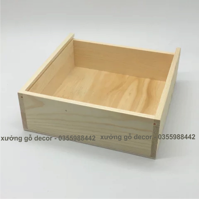 Hộp gỗ đựng quà, hộp đựng quà nắp trượt bằng gỗ đựng qùa tặng nắp trượt giá rẻ - Woody Box