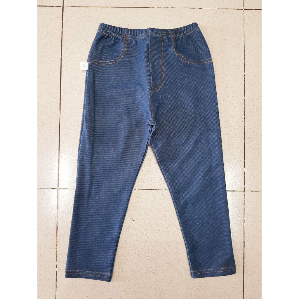 Quần legging dài giả jean xanh bé gái và bé trai