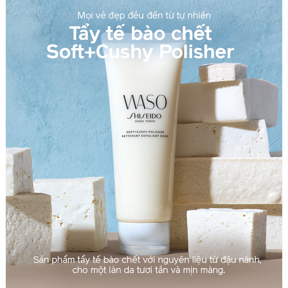 TẨY TẾ BÀO CHẾT SHISEIDO WASO SOFT CUSHY POLISHER 75ML CHÍNH HÃNG - 10130