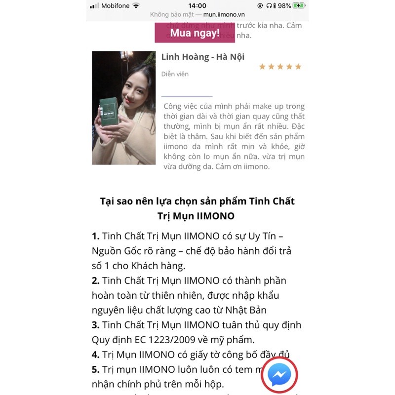 Serum tri mun Combo 2 hộp tinh chất mụn IIMONO 20ml tinh chat tri mun | BigBuy360 - bigbuy360.vn