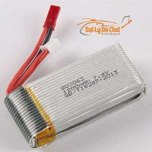 hanoitoy Pin dung lượng 7.4v 1200mah chân đỏ jst cho các loại máy bay,tàu,xe điều khiển từ xa