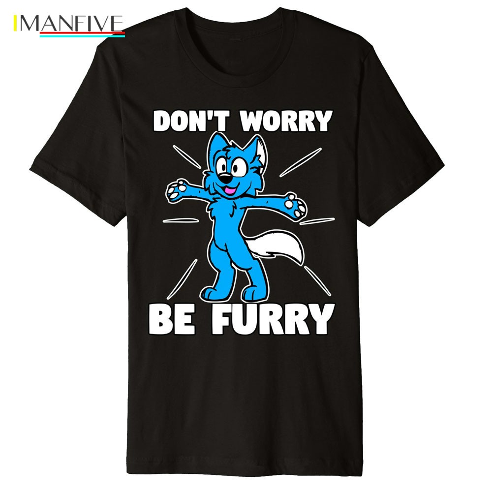 Áo thun in hình Don'T Worry Be Furry Sbz409 thời trang nam làm quà Halloween