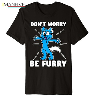 Áo thun in hình Don'T Worry Be Furry Sbz409 thời trang nam làm quà Halloween