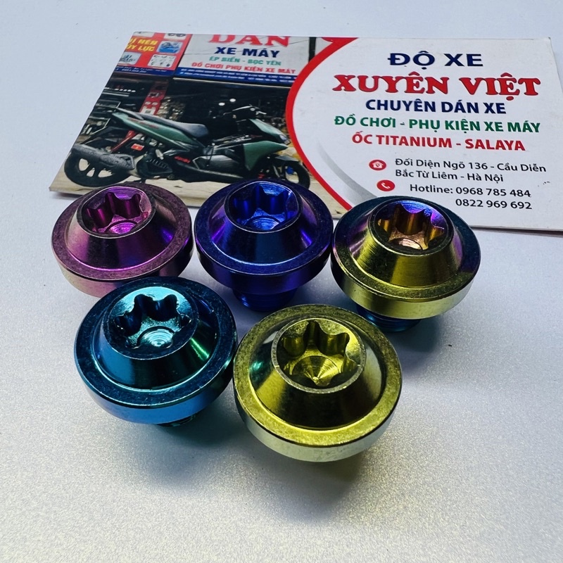 Ốc titanium gr5 Chân Kính/ Chân Gương Mọi Thương Hiệu Xe Máy