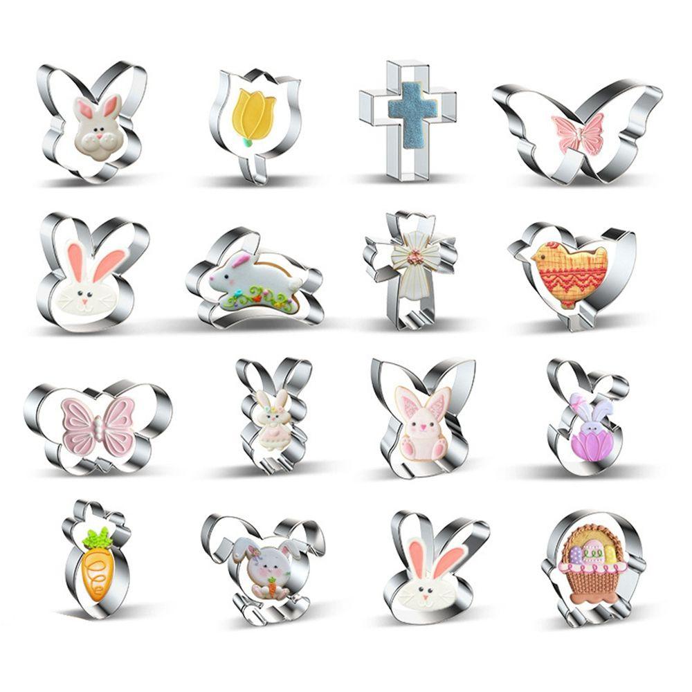 AUGUSTINA Bộ Khuôn Cắt Bánh Quy Hình Hoa Bướm Hoạt Hình Dành Cho Trẻ Em