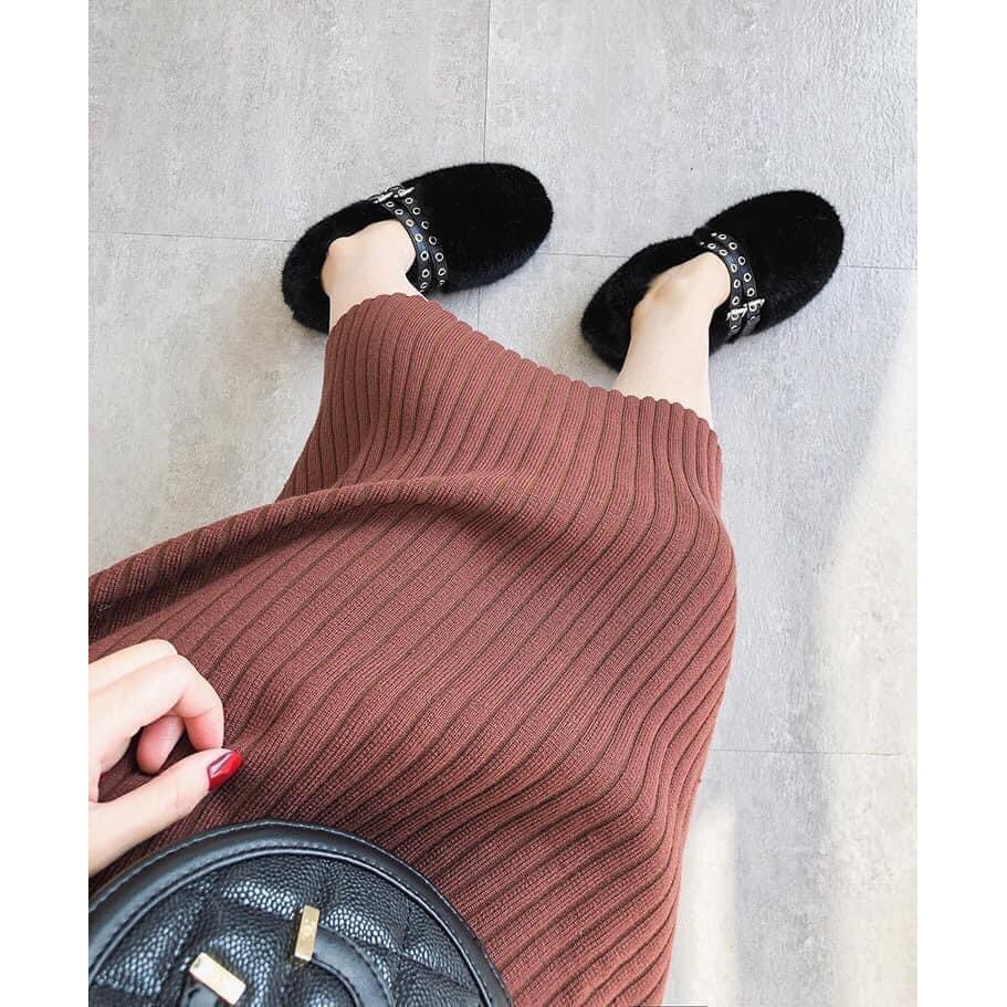 Váy len nữ❤️FREESHIP❤️ Váy Len Cổ Lọ Quảng Châu Dáng Dài Cho Nữ | BigBuy360 - bigbuy360.vn