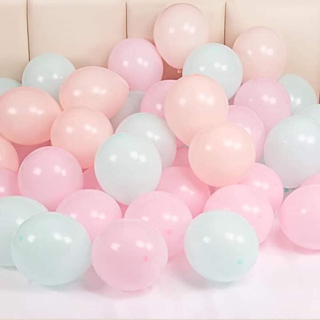 Túi 100 bóng bay nhiều màu trang trí