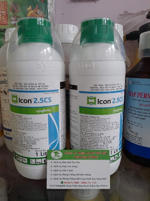 Thuốc tiêu diệt và phòng ngừa côn trùng ruồi muỗi kiến gián bọ mạt... ICON 2,5CS 1 lít -Hàng Mới