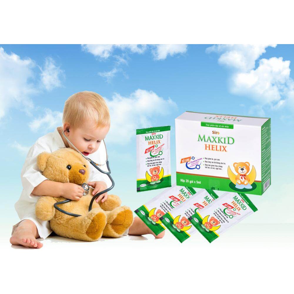 SIRO MAXKID HELIX - Giúp giảm ho, long đờm, giải cảm, tăng sức đề kháng cho trẻ