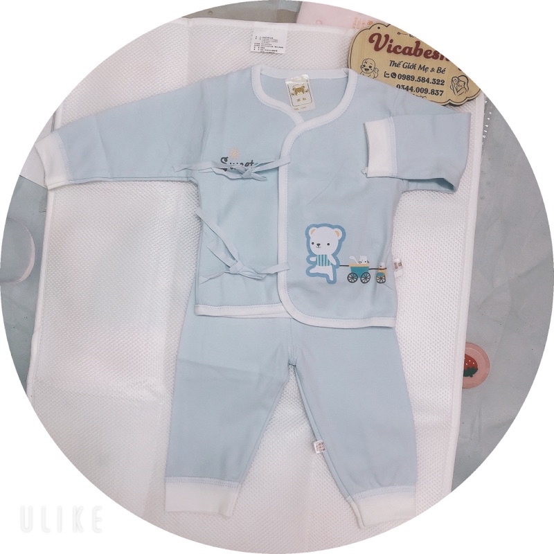 Bộ quần áo sơ sinh cho bé 0-6th, chất vải cotton mềm mịn