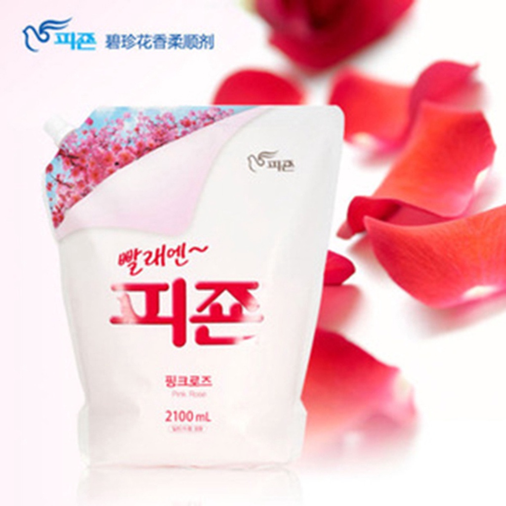 NƯỚC XẢ VẢI PIGEON HƯƠNG HOA HỒNG 2100ML KOREA